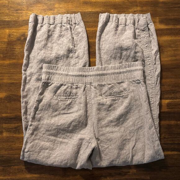 Athleta Women's 8 Cabo Linen Wide Leg Pant Pull On High Rise Relaxed Drawstring - Picture 2 of 13